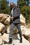 Buratti Winterjacke Schwarz/Grau/Dunkelbraun/Dunkelgrün/Dunkelgrau/Braun/Khaki