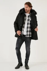 Buratti Winterjacke Schwarz/Dunkelgrün