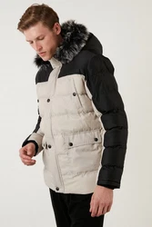 Buratti Winterjacke Beige/Grau/Schwarz/Weiß