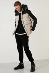 Buratti Winterjacke Beige/Grau/Schwarz/Weiß
