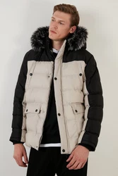 Buratti Winterjacke Beige/Grau/Schwarz/Weiß