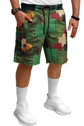 Shorts Herren Short Sport Sweatshorts kurze Hose Sommer Bermuda Bunt Elastikbund mit Tunnelzug
