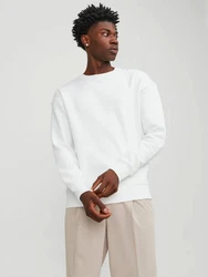 Jack & Jones Basic Sweater Langarm Shirt Rundhals Pullover JJESTAR Hellblau/Weiß/Hellgrün/Grau