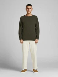 Jack & Jones Strickpullover Hill (1-tlg) Dunkelgrün/Khaki