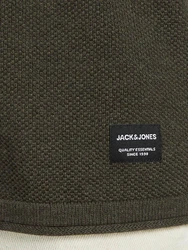 Jack & Jones Strickpullover Hill (1-tlg) Dunkelgrün/Khaki
