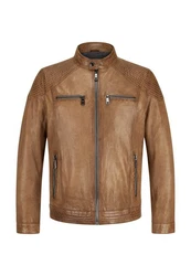 Milestone Lederjacke MSParker Braun/Beige