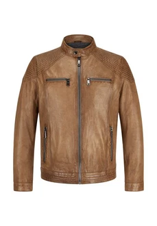 Milestone Lederjacke MSParker Braun/Beige