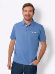 Sieh an! T-Shirt Kurzarm-Poloshirt Pastell/Hellblau/Blau/Grau