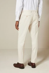 Next Anzughose Strukturierter Anzug Slim Fit Hose Creme/Weiß/Beige/Khaki