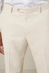 Next Anzughose Strukturierter Anzug Slim Fit Hose Creme/Weiß/Beige/Khaki
