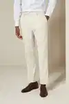 Next Anzughose Strukturierter Anzug Slim Fit Hose Creme/Weiß/Beige/Khaki