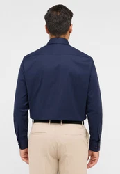 Eterna Langarmhemd COMFORT FIT Dunkelblau/Hellblau