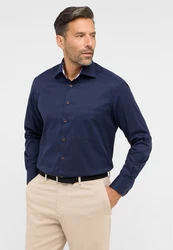 Eterna Langarmhemd COMFORT FIT Dunkelblau/Hellblau