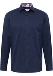 Eterna Langarmhemd COMFORT FIT Dunkelblau/Hellblau