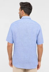 Eterna Kurzarmhemd MODERN FIT EASY IRON Blau/Hellblau
