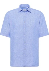 Eterna Kurzarmhemd MODERN FIT EASY IRON Blau/Hellblau