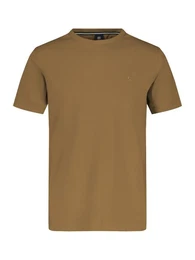 T-Shirt Basic T-Shirt mit Logostitch, unifarben