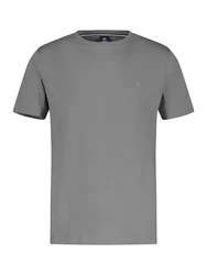 LERROS Basic T-Shirt mit Logostitch Dunkelgrau/Grau/Hellgrau