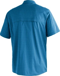Maier Sports Outdoorhemd Mats S/S He-Hemd 1/2 Arm blau/kariert