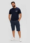 s.Oliver Stoffhose Jeans-Shorts Straight Leg Dunkelblau