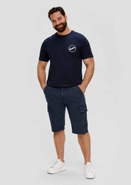 Stoffhose Jeans-Shorts / Relaxed Fit / High Rise / Straight Leg / Cargotaschen