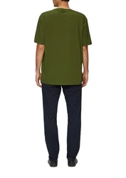 s.Oliver Kurzarmshirt Printshirt Dunkelgrün/Grün