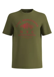 s.Oliver Kurzarmshirt Printshirt Dunkelgrün/Grün