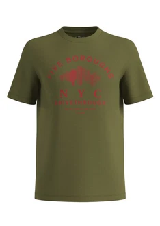 s.Oliver Kurzarmshirt Printshirt Dunkelgrün/Grün