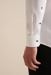 seidensticker Businesshemd BUSINESS KENT PATCH3 Weiß/Creme/Grau
