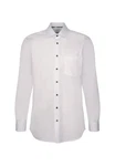 seidensticker Businesshemd BUSINESS KENT PATCH3 Weiß/Creme/Grau