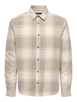 ONLY & SONS Langarmhemd Freizeit Karohemd Holzfäller (4628) Beige (4628) ONLY & SONS Langarmhemd Freizeit Karohemd Holzfäller (4628) Beige (4628)