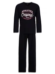 Henry Terre Schlafanzug Pyjama Set Athletics Original Dunkelblau/Lila