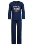 Henry Terre Schlafanzug Pyjama Set Athletics Original Dunkelblau/Blau