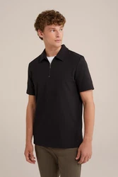 WE Fashion Poloshirt Schwarz
