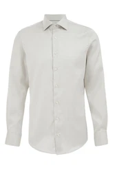 WE Fashion Businesshemd Weiß/Khaki/Grau