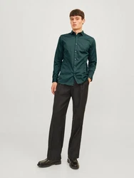 JACK & JONES Hemd 'Parma' Dunkelgrün/Grün