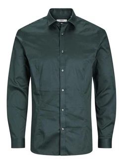 JACK & JONES Hemd 'Parma' Dunkelgrün/Grün