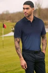 Next Poloshirt Golf Polo-Shirt mit Print Dunkelblau/Blau/Hellblau