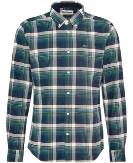 Barbour Hemd Shieldton Dunkelgrün/Hellblau