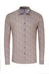 DESOTO Langarmhemd Slim-Fit Hemd Lila/Beige/Rot/Braun/Rosa