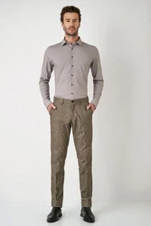 DESOTO Langarmhemd Slim-Fit Hemd Lila/Beige/Grau/Braun/Khaki