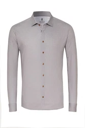 DESOTO Langarmhemd Slim-Fit Hemd Lila/Beige/Grau/Braun/Khaki