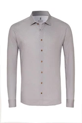DESOTO Langarmhemd Slim-Fit Hemd Lila/Beige/Grau/Braun/Khaki