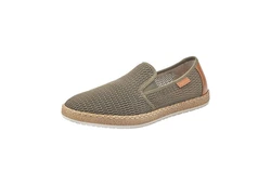 Rieker Slipper Espadrilles braun / oliv
