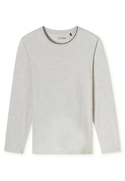 Schlafanzug Langarmshirt Rundhals