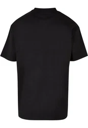 URBAN CLASSICS Herren Oversized Mid Embroidery Tee Schwarz/Braun/Rot