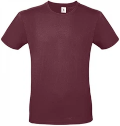 B&C Herren T-Shirt E150 Dunkelrot/Lila