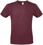 B&C Herren T-Shirt E150 Dunkelrot/Lila