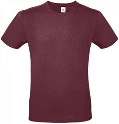B&C Herren T-Shirt E150 Dunkelrot/Lila