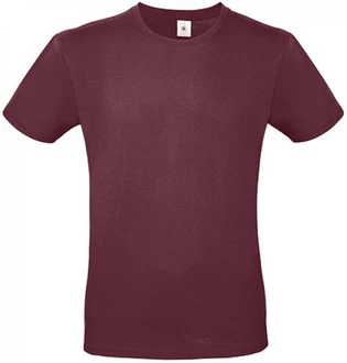B&C Herren T-Shirt E150 Dunkelrot/Lila